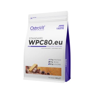 Протеин OstroVit STANDARD WPC80.eu 900 г Шоколадные вафли