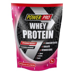 Протеин Power Pro Whey Protein 1 кг Клубника