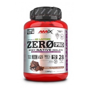 Протеїн Amix Nutrition ZeroPro Whey Native Isolate 1 кг Подвійний голландський шоколад