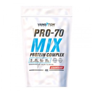 Протеин Vansiton Pro-70 Mix 450 г Клубника