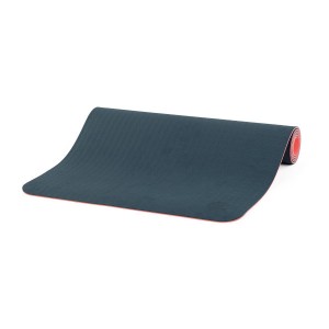 Килимок для йоги Bodhi FLOW, 183 x 60 cm, 5 mm, TPE dark blue/orange (темно-синій/оранжевий)