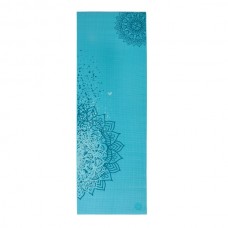 Килимок для йоги Bodhi Leela Mandala two tone, 183 x 60 cm, 4.5 mm, PVC blue curacao (бірюзовий)