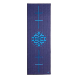 Килимок для йоги Bodhi Leela Yantra, 183 x 60 cm, 4.5 mm, PVC dark blue (темно-синій)