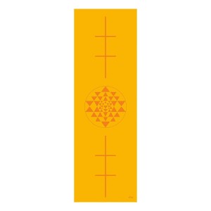 Килимок для йоги Bodhi Leela Yantra, 183 x 60 cm, 4.5 mm, PVC saffron (жовтий)