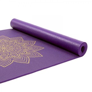 Килимок для йоги Bodhi RISHIKESH Premium 60 with golden mandala, purple (фіолетовий)