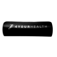 Килимок для йоги та фітнесу 4yourhealth Fitness Yoga Mat 0132, 180 x 61 cm, 10 mm, Black