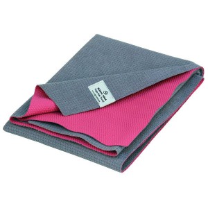 Килимок – рушник для йоги Bodhi YATRA, мікрофібра з TPE покриттям, grey/pink (сірий/рожевий)