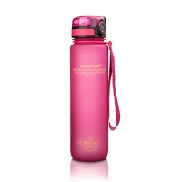 Бутылка для воды Uzspace Colorful Frosted 1000 мл Розовая