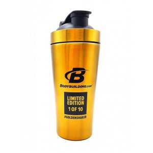Шейкер BodyBuilding Gold Shaker металевий 750 мл Золотий