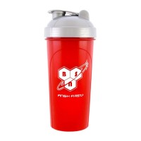 Шейкер BSN 700 мл Красный с серой крышкой и сеткой