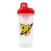 Шейкер BSN 750 мл Прозрачный с красной крышкой
