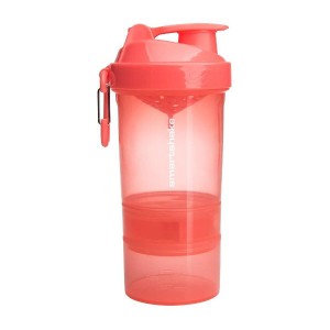Шейкер SmartShake Original2GO 600 мл з двома контейнерами Коралловый