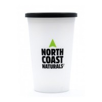Склянка для води North Coast Naturals 400 мл Біла з чорною кришкою
