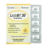 California Gold Nutrition LactoBif 30 Probiotics 60 вегакапсул