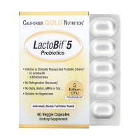 California Gold Nutrition LactoBif 5 Probiotics 60 вегакапсул