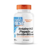 Doctor's Best Betaine HCL Pepsin and Gentian Bitters 360 капсул