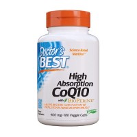 Doctor's Best High Absorption CoQ10 with BioPerine 400 mg 180 вегакапсул