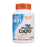 Doctor's Best High Absorption CoQ10 with BioPerine 400 mg 60 вегакапсул