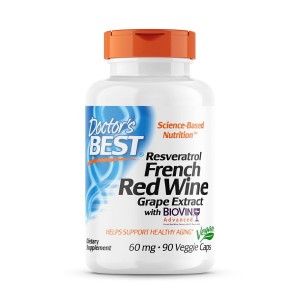 Doctor's Best Resveratrol French Red Wine Grape Extract 90 вегакапсул