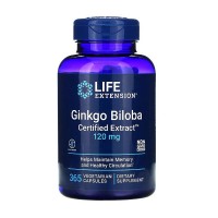 Life Extension Ginkgo Biloba Certified Extract 120 mg 365 вегакапсул
