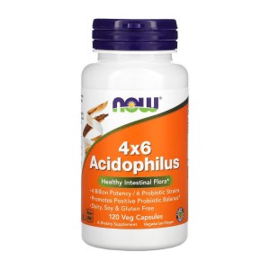 NOW Foods 4X6 Acidophilus 120 вегакапсул NOW Foods 4X6 Acidophilus 120 вегакапсул
