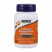 NOW Foods 8 Billion Acidophilus & Bifidus 60 вегакапсул