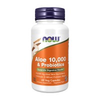 NOW Foods Aloe 10000 & Probiotics 60 вегакапсул