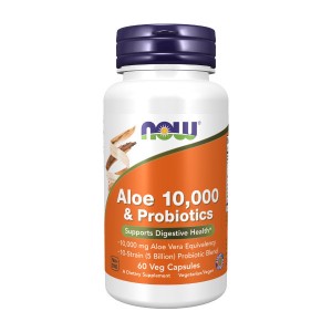 NOW Foods Aloe 10000 & Probiotics 60 вегакапсул