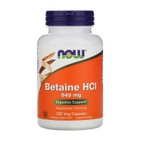 NOW Foods Betaine HCl 648 mg 120 вегакапсул