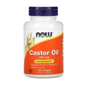 NOW Foods Castor Oil 650 mg 120 гелевых капсул