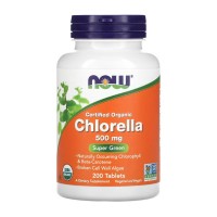 NOW Foods Chlorella 500 mg 200 таблеток