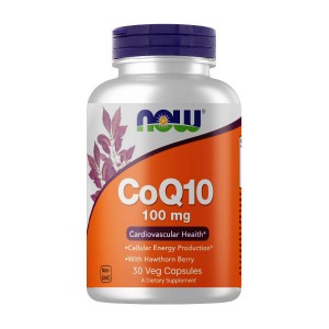 NOW Foods CoQ10 with Hawthorn Berry 100 mg 30 вегакапсул