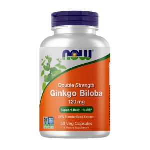 NOW Foods Ginkgo Biloba 120 mg 50 вегакапсул