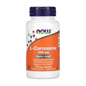 NOW Foods L-Carnosine 500 mg 50 вегакапсул NOW Foods L-Carnosine 500 mg 50 вегакапсул