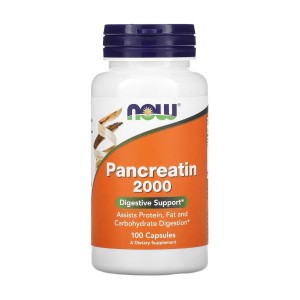 NOW Foods Pancreatin 2000, 100 капсул