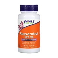 NOW Foods Resveratrol 200 mg 60 вегакапсул