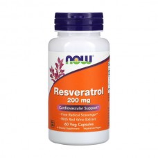 NOW Foods Resveratrol 200 mg 60 вегакапсул