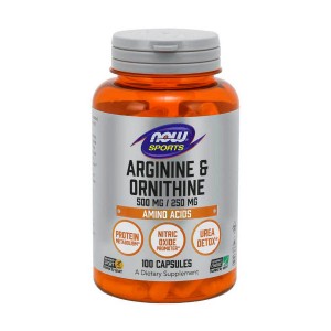 NOW Foods Arginine & Ornithine 500/250 mg, 100 капсул