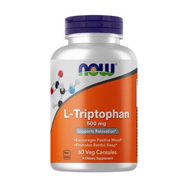 Купити NOW Foods L-Tryptophan 500 mg, 60 вегакапсул - AtletPro