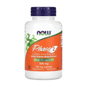 NOW Foods Phase 2 White Kidney Bean Extract 500 mg 120 вегакапсул NOW Foods Phase 2 White Kidney Bean Extract 500 mg 120 вегакапсул