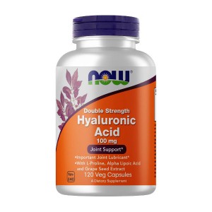 NOW Foods Hyaluronic Acid Double Strength 100 mg 120 вегакапсул
