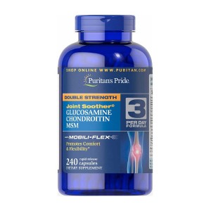 Puritan's Pride Double Strength Glucosamine, Chondroitin & MSM 240 каплет