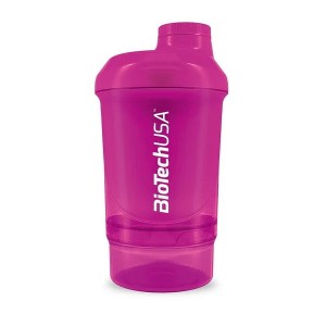 Шейкер Biotech Wave + Nano Shaker 300 мл (+150 мл) Розовый