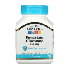 21st Century Potassium Gluconate 595 mg 110 таблеток 21st Century Potassium Gluconate 595 mg 110 таблеток