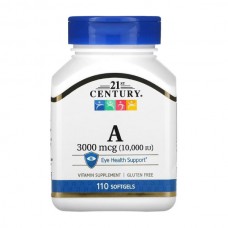 21st Century Vitamin A 3000 mcg 110 гелевых капсул 21st Century Vitamin A 3000 mcg 110 гелевых капсул