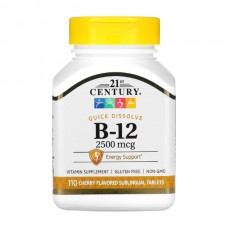 21st Century Vitamin B12 2500 mcg 110 жевательных таблеток 21st Century Vitamin B12 2500 mcg 110 жевательных таблеток