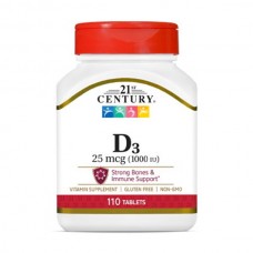 21st Century Vitamin D3 25 mcg 110 таблеток