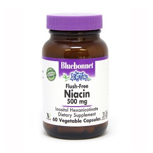 Bluebonnet Nutrition Niacin Flush-Free 500 mg 60 вегакапсул