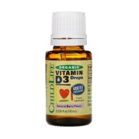 ChildLife Organic Vitamin D3 Drops Liquid 400 МЕ 10 мл Ягоды