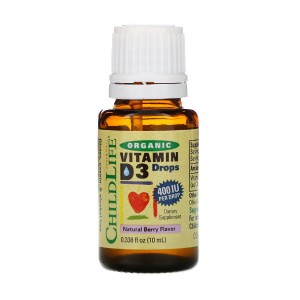 ChildLife Organic Vitamin D3 Drops Liquid 400 МЕ 10 мл Ягоды